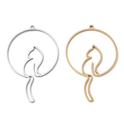 304 подвески из нержавеющей стали, кошка с подвеской-кольцом, без свинца, без кадмии и без никеля