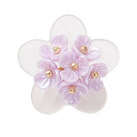 Подвески с матовыми акриловыми колпачками для бусин, , с колпачками из искусственного жемчуга и стеклянными бусинами.