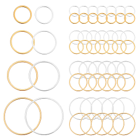 48 шт. 8 стили 304 соединительное кольцо из нержавеющей стали, кольцевая форма