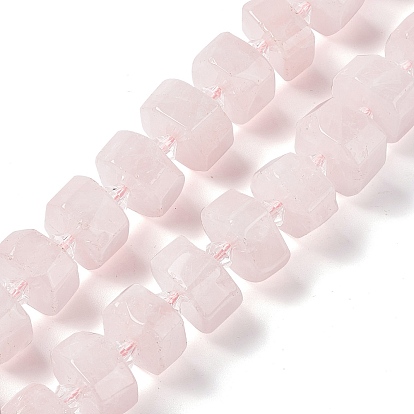 Naturel a augmenté perles de quartz brins, facette, plat rond