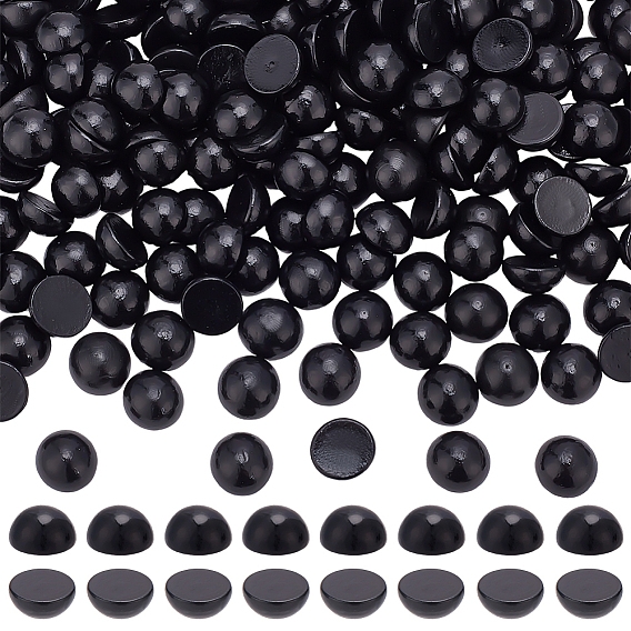 200шт. кабошоны из дерева схима, окрашенные, полукруглый