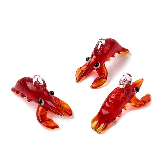 Подвески лэмпворк ручной работы, омар