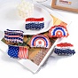 Independence Day PVC Plastic Claw Hair Clips, for Women Girls