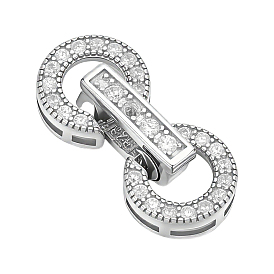 1pc 925 застежки из стерлингового серебра, кольцо, с кристально горный хрусталь, 1 с тканью для полировки ПК