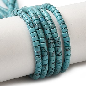 Synthetic Turquoise Beads Strands, Disc, Heishi Beads