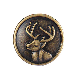 Fermoir coulissant pour cravate bolo en alliage, accessoires, avec bouton en fer, pour la fabrication de cravates bolo diy, sans nickel, plat rond et cerf