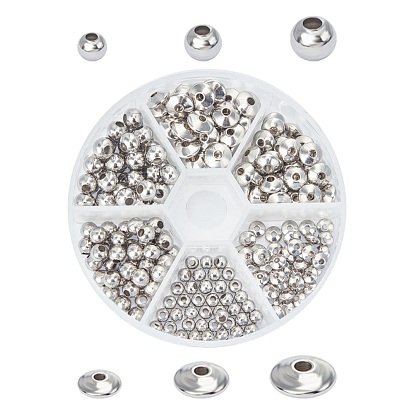 304 Stainless Steel Spacer Beads, Mixed Shapes