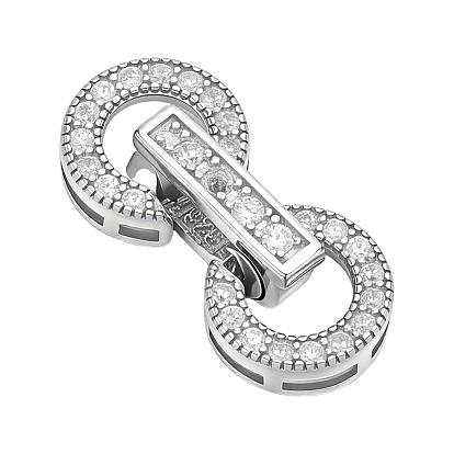 1pc 925 застежки из стерлингового серебра, кольцо, с кристально горный хрусталь, 1 с тканью для полировки ПК