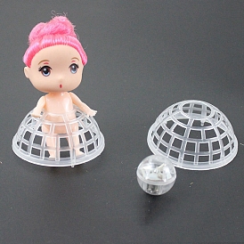 Plastic Oval Doll Clothing Support, Doll Skirt Display Rack for Doll DIY Making Accessories