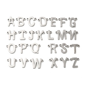 Ion Plating(IP) 304 Stainless Steel Connector Charms, Letter