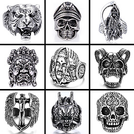 Hip-hop ring male retro skull punk style fashion ring personality male and female ring jewelry