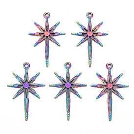 201 Stainless Steel Pendants, 8 Pointed Star