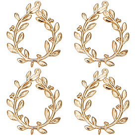 10 шт. латунные подвески для разъемов, венки из оливковых ветвей