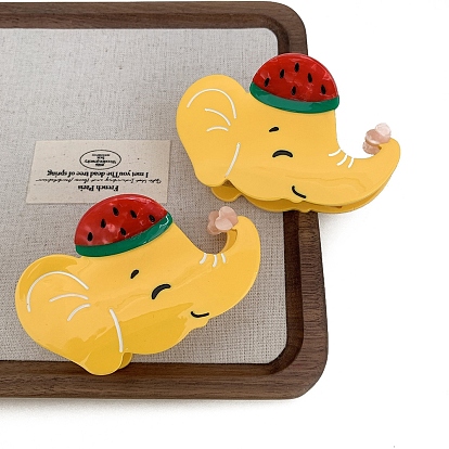 Заколки для волос с когтями из ацетата целлюлозы (смола), слон, аксессуары для волос для девочек или женщин