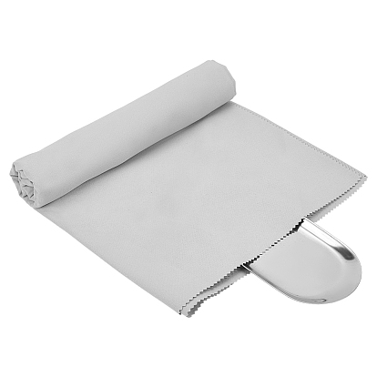 Замшевая салфетка для полировки серебра, ткань для чистки ювелирных изделий, квадратный