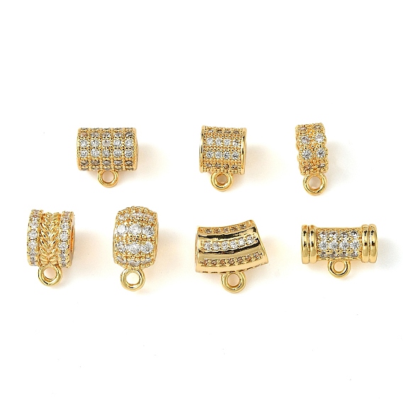 Латунные дужки из латуни с микропаве из кубического циркония, без кадмия, без никеля и без свинца, петля под залог, колонка