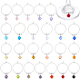 24Pcs Brass & Glass Wine Glass Charms, Cone