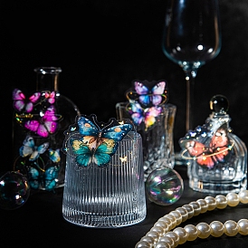 20 шт. 10 стили бабочки водонепроницаемые пластиковые самоклеящиеся декоративные наклейки для домашних животных, для скрапбукинга, дневник путешествий