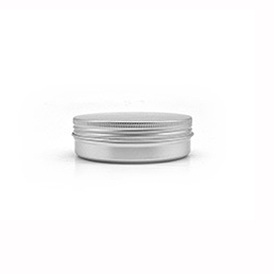 Aluminum Candle Tins, with Lids, Empty Tin Storage Containers, Flat Round/Column