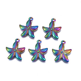Ion Plating(IP) 304 Stainless Steel Pendants, Flower