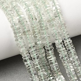 Естественный зеленый кварцевые нити бисера, диск, Heishi бусы