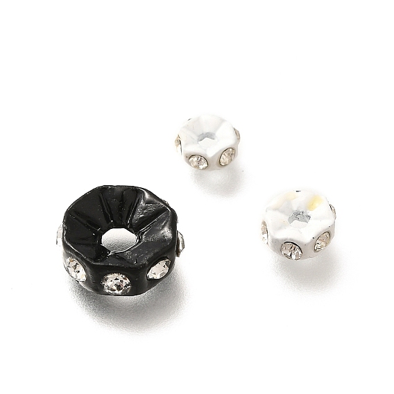 Сплавочные бусины, долговечный, без кадмия и без свинца, плоско-круглые