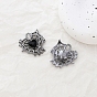 Platinum Alloy Rhinestone Pendants, with Glass, Heart Charms