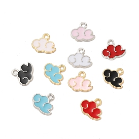 Alloy Enamel Charms, Mixed Color, Cloud Charm