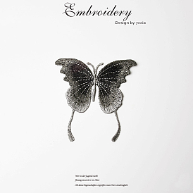 Computerized Embroidery Cloth Iron On/Sew On Patches, Costume Accessories, Butterfly
