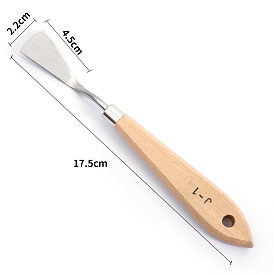 Скребок для поддонов из нержавеющей стали, с деревянной ручкой, шпатель ножи художник масляные инструменты