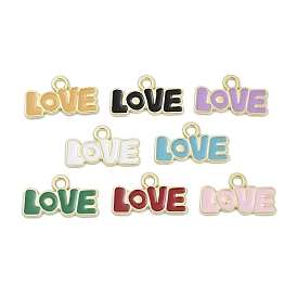 Эмалевые подвески ко дню святого валентина, золотые, словесное любовное очарование