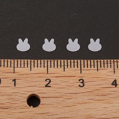 Plastic Sequins Beads, Matte Style, Sewing Craft Decorations, Rabbit Head