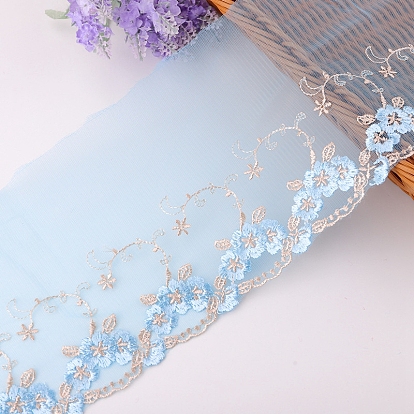 Cintas de encaje de poliéster, accesorios de la ropa, flor