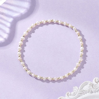 Женские браслеты из бисера из натурального культивированного пресноводного жемчуга, круглые, с немагнитных синтетическими гематита бисера