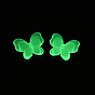 Luminous Acrylic Beads, Glow in the Dark, Butterfly