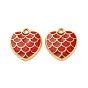 304 нержавеющей стальной эмали подвески, ионное покрытие (ip), реальный 18 k позолоченный, сердце