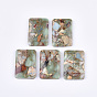 Synthetic Aqua Terra Jasper Pendants, Rectangle