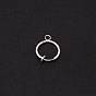 Brass Clip-on Hoop Earring Findings, with Loop, for Non-pierced Ear