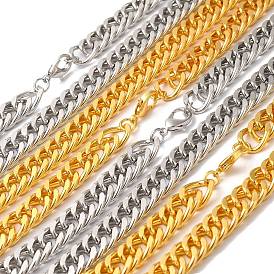 Iron Cuban Link Chain Necklaces for Women Men