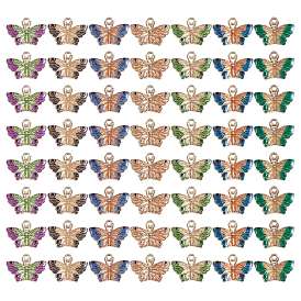 25шт 5 стили сплав эмаль кулон градиент двухцветная бабочка серьги «сделай сам» брелок кулон аксессуары материалы