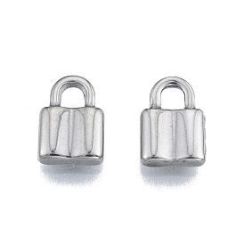 304 Stainless Steel Charms, Lock