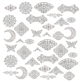 DIY Jewelry Making Kits, including 144Pcs 12 Styles Alloy & Iron Filigree Joiners