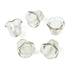 Акриловые колпачки для бусин для изготовления колокольчиков, мульти-лепесток цветка