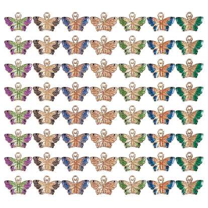 25шт 5 стили сплав эмаль кулон градиент двухцветная бабочка серьги «сделай сам» брелок кулон аксессуары материалы
