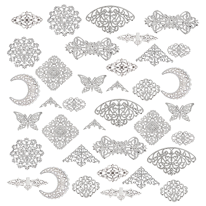 DIY Jewelry Making Kits, including 144Pcs 12 Styles Alloy & Iron Filigree Joiners