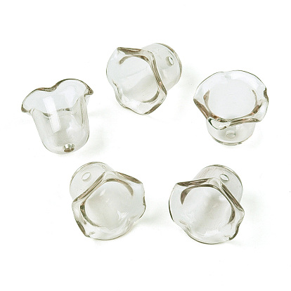 Акриловые колпачки для бусин для изготовления колокольчиков, мульти-лепесток цветка