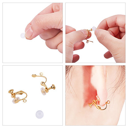 Comfort Silicone Pads for Screw Back Clip on Earrings, Anti-Pain, Clip on Earring Cushion