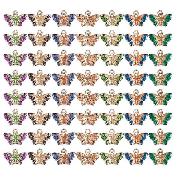 25шт 5 стили сплав эмаль кулон градиент двухцветная бабочка серьги «сделай сам» брелок кулон аксессуары материалы