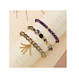 Crystal Tassel Bracelet with Pearl Beads - Minimalist, Colorful Resin, Couple Bracelet.