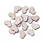 Undyed Wood Cabochons, Heart